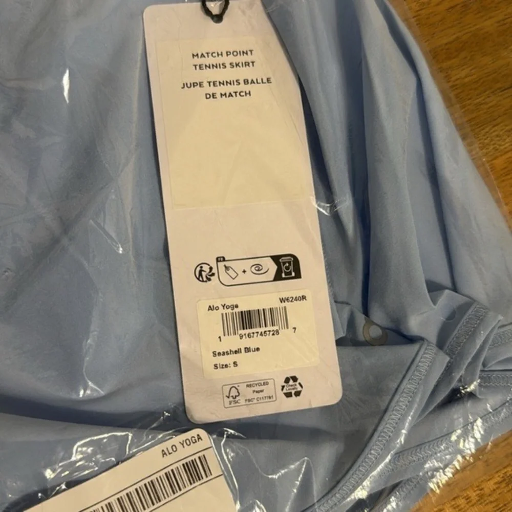 Alo Match Point Tennis Skirt in Seashell Blue Small